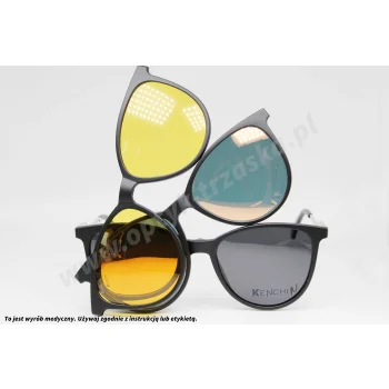 Okulary korekcyjne z nakładkami KENCHI OPKEC 040101 C1