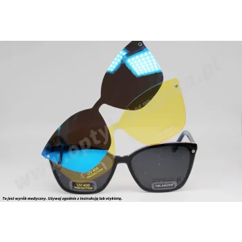 Okulary korekcyjne z nakładkami KENCHI OPKEC 040605 C2