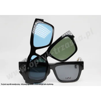 Okulary korekcyjne z nakładkami H1N1 TRCA 338 COL.01