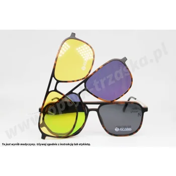 Okulary korekcyjne z nakładkami KENCHI OPKEC 110103 C1