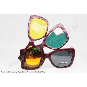 Okulary korekcyjne z nakładkami KENCHI OPKEC 030402 C3