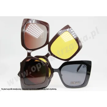 Okulary korekcyjne z nakładkami KENCHI OPKEC 190103 C2