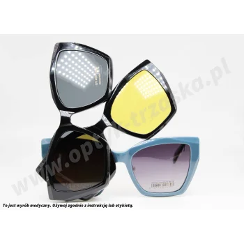 Okulary korekcyjne z nakładkami KENCHI OPKEC 190102 C2