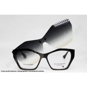 Okulary korekcyjne z nakładką ANA HICKMANN AH 6656G A01G