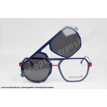 Okulary korekcyjne z nakładką MOLOKA MC 2549 C3