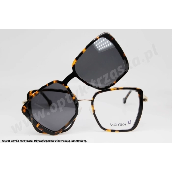 Okulary korekcyjne z nakładką MOLOKA MC 2603 C2