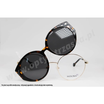 Okulary korekcyjne z nakładką MOLOKA MC 2619 C2